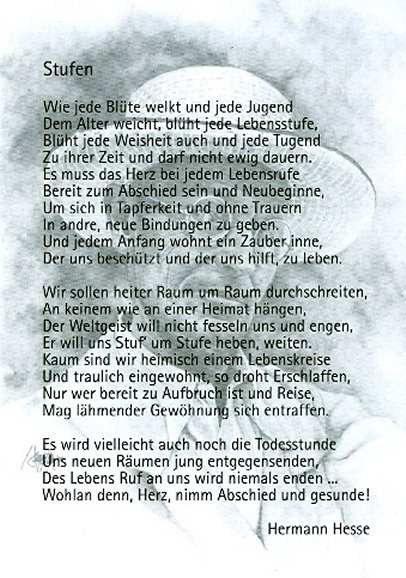 Hermann Hesse "Stufen"